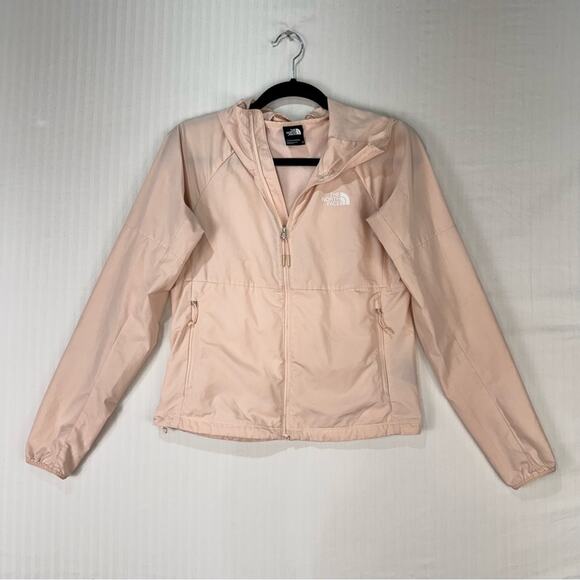The North Face WINDWALL Pastel Pink Hooded Windbreaker Jacket Women Size X-Small - Picture 1 of 5